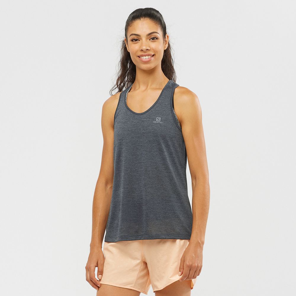 Salomon Tanktops Dame Sort - AGILE W (ZUIDO-3165)